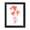 Valentine's Balloon & Note Black Framed Print Under Plexiglass